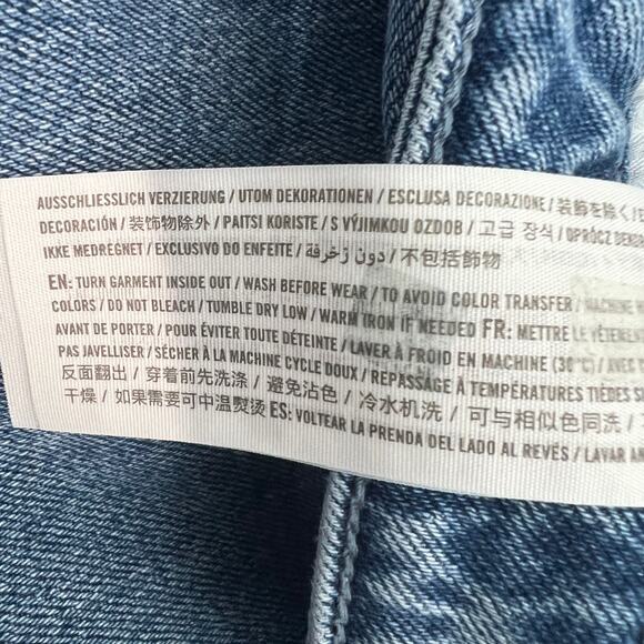 Hollister Ultra High Rise Mom Jean Vintage Stretch Raw Hem Womens Size 28 - Picture 9 of 12